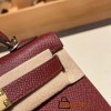 Hermes kelly20 epsom19cm 55/ Rouge H Gold Hardware  Full Handmade kellymini-061