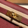 Hermes kelly20 epsom19cm 55/ Rouge H Gold Hardware  Full Handmade kellymini-061