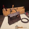 Hermes kelly20 epsom19cm 0G/ Rouge Sellier Silver Hardware Full Handmade kellymini-063