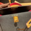 Hermes kelly20 epsom19cm 89 /Black (Noir)& I6/ Rose Extreme Gold Hardware Full Handmade kellymini-067