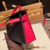Hermes kelly20 epsom19cm 89 /Black (Noir)& I6/ Rose Extreme Gold Hardware Full Handmade kellymini-067