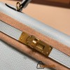 Hermes kelly20 epsom19cm 0L/ Gris Meyer Gold Hardware  Full Handmade kellymini-076