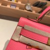 Hermes kelly20 epsom19cm Gold Hardware 9H/Soleil & 01 /White Gold Hardware Full Handmade kellymini-079