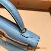Hermes kelly20 epsom19cm I6 /Rose Extreme Silver Hardware  Full Handmade kellymini-085