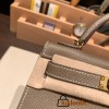 Hermes kelly20 epsom19cm 9H/Soleil & 01/White (Blanc) Gold Hardware Full Handmade kellymini-087