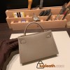 Hermes kelly20 epsom19cm 9H/Soleil & 01/White (Blanc) Gold Hardware Full Handmade kellymini-087