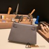 Hermes kelly20 epsom19cm Silver Hardware 18 /Étoupe Grey Silver Hardware Full Handmade kellymini-089
