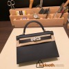 Hermes kelly20 epsom19cm 8F /Etain Gold Hardware Full Handmade kellymini-091