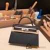 Hermes kelly20 epsom19cm 8F /Etain Gold Hardware Full Handmade kellymini-091
