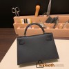 Hermes kelly20 epsom19cm 8F /Etain Gold Hardware Full Handmade kellymini-091