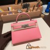 Hermes kelly20 epsom19cm 2S /Sesame Silver Hardware  Full Handmade kellymini-094