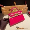 Hermes kelly20 Alligateor Crocodile 19cm 4G /Brulee Gold Hardware Full Handmade kellymini-097