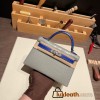 Hermes kelly20 Alligateor 2H/Kraft Gold Hardware Full Handmade kellymini-100