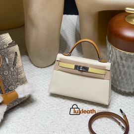 Hermes kelly20 Alligateor crocodile 8L/Beton (Béton) Gold Hardware Full Handmade kellymini-111