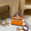  Silver Hardware   93/ Orange & K1/ Rouge Grenat  Epsom   Full Handmade   Kelly mini 
