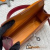  Silver Hardware   93/ Orange & K1/ Rouge Grenat  Epsom   Full Handmade   Kelly mini 