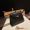 89/Black (Noir)   Gold Hardware  Double-Sided Kelly Irregular Design Veau Epson