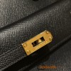 89/Black (Noir)   Gold Hardware  Double-Sided Kelly Irregular Design Veau Epson