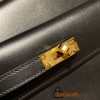89/Black (Noir)   Gold Hardware  Double-Sided Kelly Irregular Design Veau Epson  box 