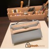  4Z /Gris Mouette  Silver Hardware  kelly pochette  Epsom 
