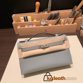  4Z /Gris Mouette  Silver Hardware  kelly pochette  Epsom 