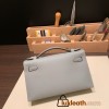  4Z /Gris Mouette  Silver Hardware  kelly pochette  Epsom 