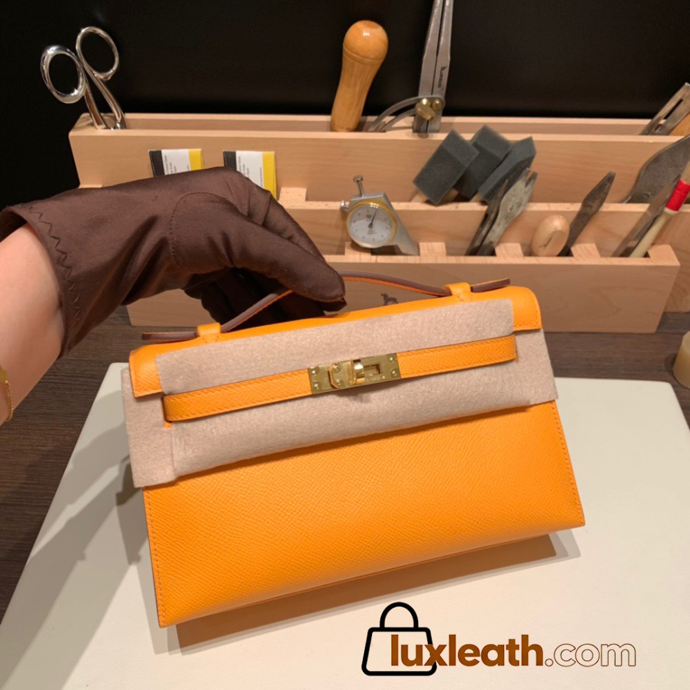  9H/Soleil Gold Hardware  kelly pochette  Epsom 