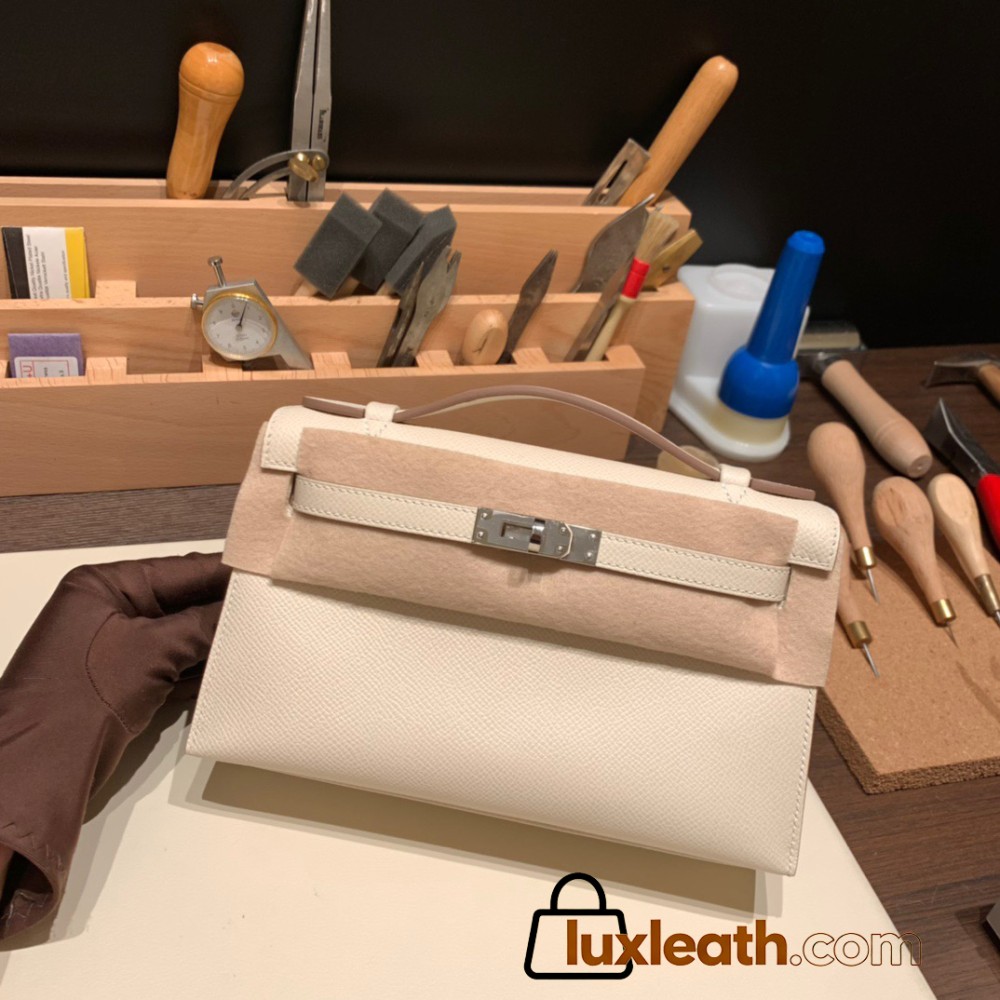  10 /Craie Gold Hardware   kelly pochette  Epsom 