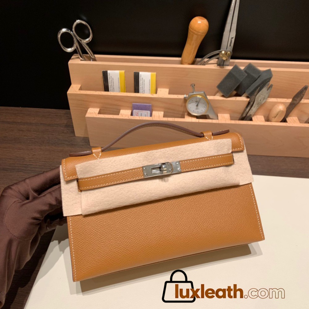  37 /Gold Silver Hardware  kelly pochette  Epsom 