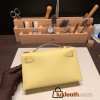  1Z /Jaune Poussin  Silver Hardware いkelly pochette  swift 
