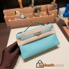  3P /Blue Atoll Silver Hardwareいkelly pochette  swift 
