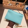  3P /Blue Atoll Silver Hardwareいkelly pochette  swift 