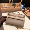 18 /Étoupe Grey (Étoupe) Silver Hardware  全手縫いkelly pochette  swift 