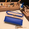  7T/ Blue Electric Silver Hardwarekelly pochette  swift 