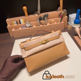  4B /Biscuit  Gold Hardware kelly pochette  swift 