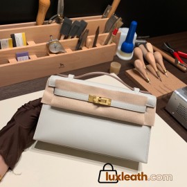  80 /Pearl Grey Gold Hardware kelly pochette  swift 