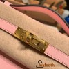  3Q/ Rose Sakura Gold Hardware kelly pochette  swift 