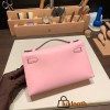  3Q/ Rose Sakura Gold Hardware kelly pochette  swift 