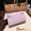  5H Cyclamen Silver Hardware kelly pochette  swift 