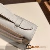  80 /Pearl Grey Silver Hardware kelly pochette  swift 