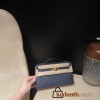 ostrich kelly pochette 73/Blue Saphir  