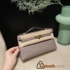 ostrich kelly pochette  M8/Gris Asphalt  