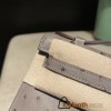 ostrich kelly pochette  M8/Gris Asphalt  
