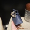 ostrich kelly pochette 73/Blue Saphir  