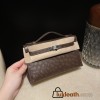ostrich kelly pochette  47/Chocolat  