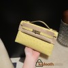 ostrich kelly pochette 1Z/Jaune Poussin  