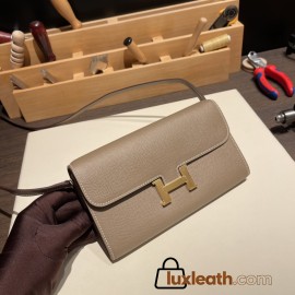 18/Étoupe Grey  Gold Hardware    Full Handmade Kelly to go   epsom  