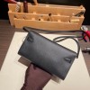  89/Black (Noir)  Gold Hardware    Full Handmade Kelly Wallet Long To Go  epsom 
