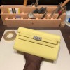  epsom  9R/Lime  Silver Hardware  Full Handmade Kelly Wallet Long To Go   epsom  