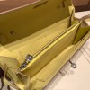  epsom  9R/Lime  Silver Hardware  Full Handmade Kelly Wallet Long To Go   epsom  